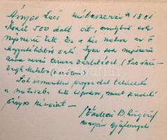Ányos Laci (Adler László) (1881-1938) nótaszerző vázlatkönyve, 29 sztl. lev., benne népszerű zenesze...