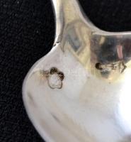 Ezüst (Ag) mokkás kanál, 5 db, jelzett, h: 11,5 cm, nettó: 74 g