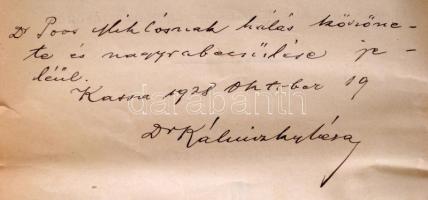 Dr. Kálniczky Géza: Régi iglói diákélet. Aktuális megemlékezések a 45 év előtti Iglóról. Igló,(1926)...