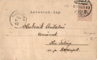 1900 Üdvözlet Magyarországból! Magyar címer, térkép, népviselet, folklór. Schmidt Victor és Fiai / G...