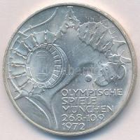 NSZK 1972D 10M Ag Müncheni Olimpia T:2 apró ph. FRG 1972D 10 Mark Ag Munich Olympics C:XF small edge error Krause KM#133