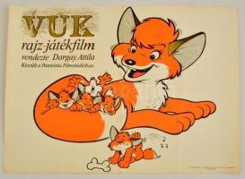 1981 Vuk, magyar rajzfilm plakát, rendezte: Dargay Attila, szélén apró szakadásokkal, hajtásnyommal, 41,5x56,5 cm