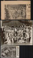 cca 1938-1941 Heinemann Sándor (1903-1975) zenész, a Royal Revü Színház igazgatója és zenei vezetőjének fotóhagyatéka: képek a társulat egyiptomi turnéjáról (Kairó, Alexandria), egy részük hátulján feliratozva, különböző méretben, összesen 29 db + 1 újságkivágás