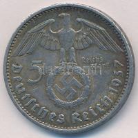 Német Harmadik Birodalom 1937A 5M Ag "Hindenburg" T:2 kis patina
German Third Reich 1937A...