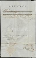 1848 Királyi Közalapítványi Főtisztségek Hivatala nyugtatvány a papírfelzetes viaszpecséttel