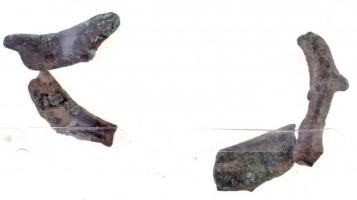 Szarmaták / Olbia Kr. e. ~V-IV. század AE Delfinpénz (4x) T:3 Sarmatia / Olbia ~5th-4th century BC AE Dolphin coins (4x) C:F