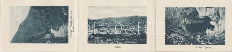 1909 Petrozsény, Petrosani; Kaszinó épülete. Leporellolap belül vasútállomásokkal és Gambrinus vendé...