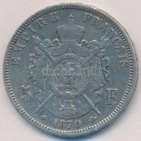 Franciaország / Második Császárság 1870BB 5Fr Ag "III. Napóleon" T:2,2- 
France 1870BB 5 ...