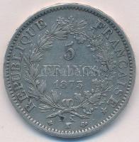 Franciaország 1873K 5Fr Ag T:2-  
France 1873K 5 Francs Ag C:VF 
Krause KM#820.2