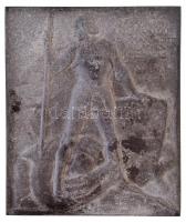 Telcs Ede (1872-1948) 1916. Erich von Falkenhayn-t ábrázoló cink plakett, hátoldalán Szent György (7...