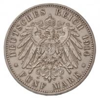Német Birodalom / Poroszország 1914A 5M Ag "II. Vilmos" 
(27,7g) T:2 / German Empire / Pr...