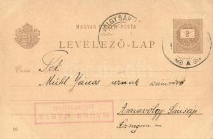 1906 Budapest, Ezredéves Országos Kiállítás, Reneszánsz (Renaissance) udvar, brown 2kr Ga. litho s: ...