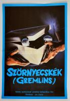 cca 1989 Szörnyecskék (Gremlins) amerikai film plakát, hajtásnyommal, 74x52 cm