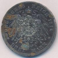 Német Államok / Poroszország 1910A 3M Ag "II. Vilmos" T:3 patina 
German States / Prussia...