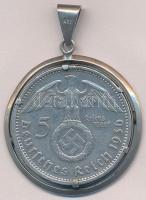 Német Harmadik Birodalom 1936A 5M Ag "Hindenburg" kontraszemen jelzett Ag keretben T:2 
G...