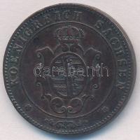 Német Államok / Szászország 1863B 5pf Cu T:2
German States / Saxony-Albertine 1863B 5 Pfennige Cu C...