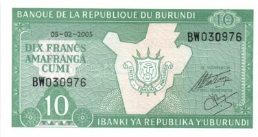 Burundi 2003. 50Fr + 2005. 10Fr T:I