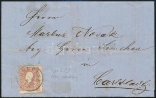 ca. 1858 10kr shifted perforation on cover 