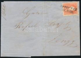 ca. 1858 5kr on domestic cover 