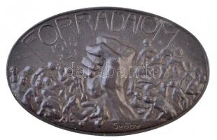 Sződy Szilárd (1878-1939) 1918. Forradalom 1918. X. 31. Zn emlékérem (24,57g/32x50mm) T:2 / Hungary 1918. Revolution 31. X. 1918. Zn commemorative medal (24,57g/32x50mm) C:XF