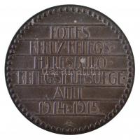 Osztrák-Magyar Monarchia 1915. "Poszeidón(?) és a kétfejű sas / Vöröskereszt Háborús Segélyirod...