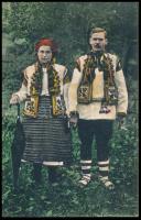 Kárpátaljai népviseletek 8 db régi képeslap