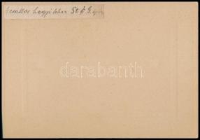 1910 Négycsatlós hegyi teherlokomotív, fotó, kartonra ragasztva, hátulján feliratozva, 6×11 cm