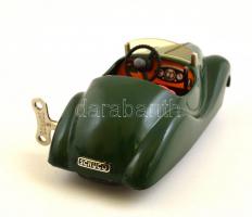 Schuco-Akustico 2002 kisautó, kulccsal, leírással, eredeti dobozában, szép állapotban, h: 14 cm