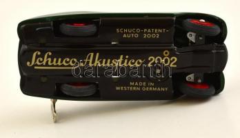 Schuco-Akustico 2002 kisautó, kulccsal, leírással, eredeti dobozában, szép állapotban, h: 14 cm