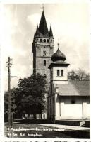 Nagybánya, Baia Mare; Szent István torony és a görögkeleti templom / Turnul Iui Stefan / city tower, Greek Orthodox church + 1941 Augusztus 20. Szent István napja Nagybánya So. Stpl.