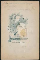 cca 1910 Emeletes személyvonat a Veszprém-Jutas vonalon, keményhátú fotó Pottok Sándor budapesti műt...