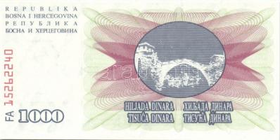 Bosznia-Hercegovina 1992. 10D, 25D, 50D, 100D, 500D, 1000D T:I