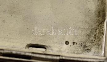 Ezüst(Ag) cigarettatárca, jelzett, 8×6 cm, nettó: 91,5 g