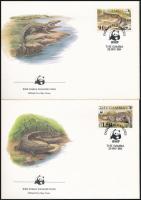 WWF: Nile crocodile set on 4 FDC WWF: Nílusi krokodil sor 4 FDC-n