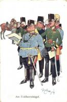 Am Feldherrnhügel / K.u.K. military art postcard. B.K.W.I. 441-5. s: Fritz Schönpflug (Rb)