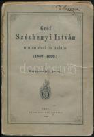 Kecskeméthy Aurél: Gróf Széchenyi István utolsó évei és halála (1849-1860). Pest, 1866, Emich Gusztáv. Sérült papírkötésben.