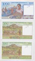Madagaszkár 1994. 500Fr (2x) + 1000Fr T:I
Madagascar 1994. 500 Francs (2x) + 1000 Francs C:UNC