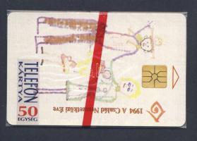 1994 A család nemzetközi éve 50 egységes telefonkártya eredeti csomagolásban