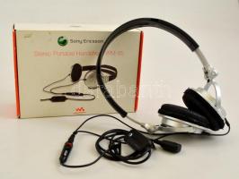 Sony Ericcson fejhallgató, eredeti dobozában, elöregedett műbőr borítással