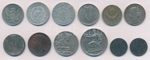 12db-os vegyes külföldi fémpénz tétel, közte Montenegró 1914. 20p Ni T:2,2-
12pcs of various metal ...