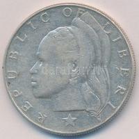 Libéria 1961. 1$ Ag T:2,2- Liberia 1961. 1 Dollar Ag C:XF,VF