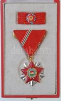 1966. "Szocialista Hazáért Érdemrend" zománcozott Br kitüntetés mellszalaggal és szalagsávval dísztokban T:2 NMK 711