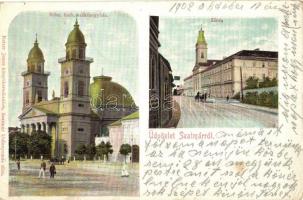 1902 Szatmárnémeti, Satu Mare; Római katolikus székesegyház, zárda, kiadja Reizer / Roman Catholic cathedral, nunnery (EK)