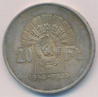 1956. 20Ft Ag "Tízéves a Forint" T:2