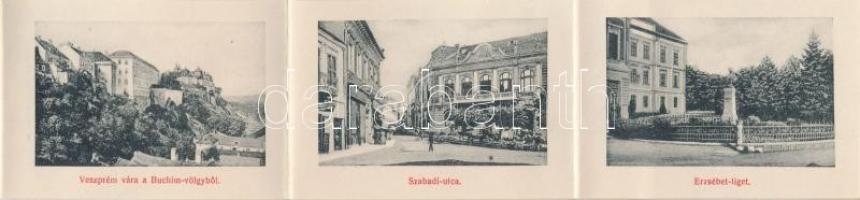 Veszprém, Várfok. leporellocard (Rb)