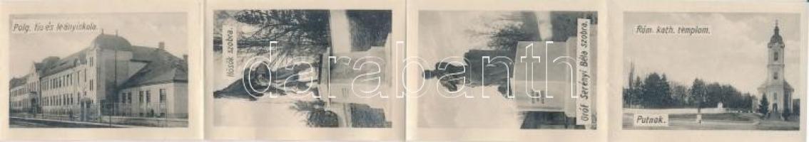 Putnok. leporellocard belül vasútállomás és Pongó Kálmán üzlete + "1978 MABÉOSZ Bélyegnap"...