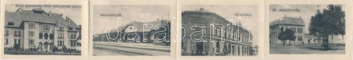 Putnok. leporellocard belül vasútállomás és Pongó Kálmán üzlete + "1978 MABÉOSZ Bélyegnap"...