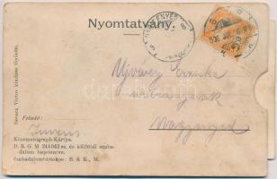 1906 Győr, Városháza. Berecz Victor Kinematograph-Kártya, Szabadalombitrokos: B. & K., M. / mech...