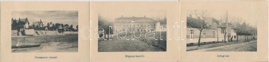 Verőce, Nógrádverőce; Duna parti részlet villákkal. leporellocard (EM)