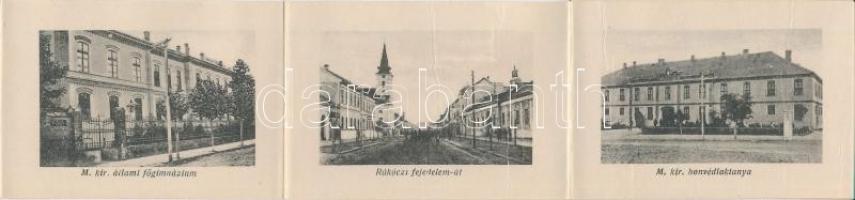 Balassagyarmat, Vármegyeház, Fő utca. leporellocard (EK)